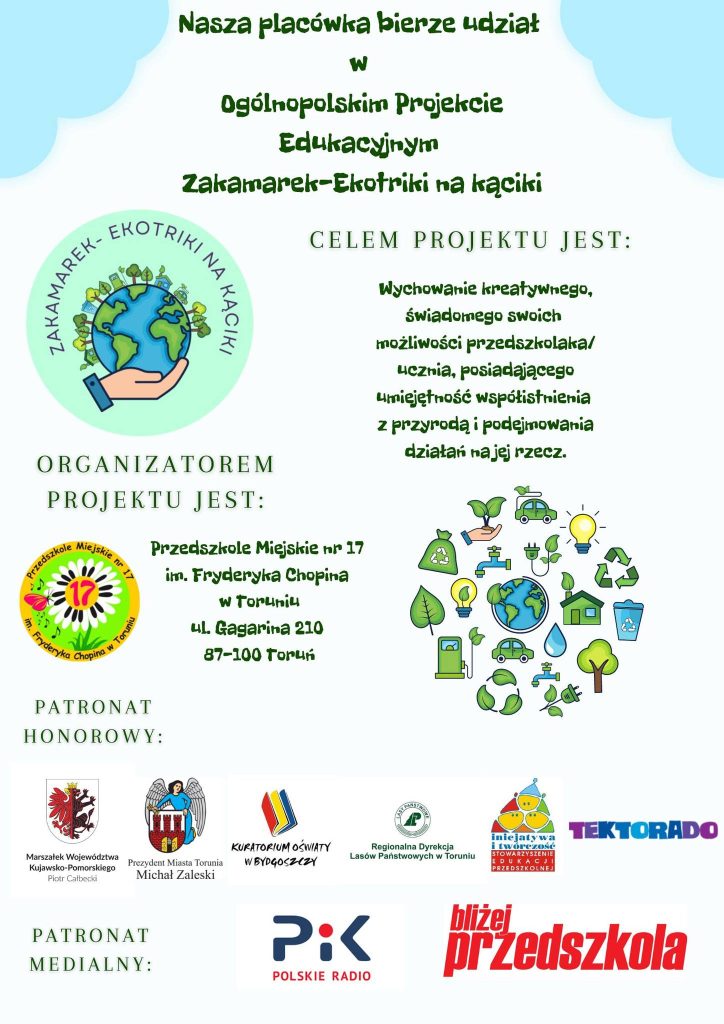 plakat projektu Zakamarek czyli Ekotriki na kąciki